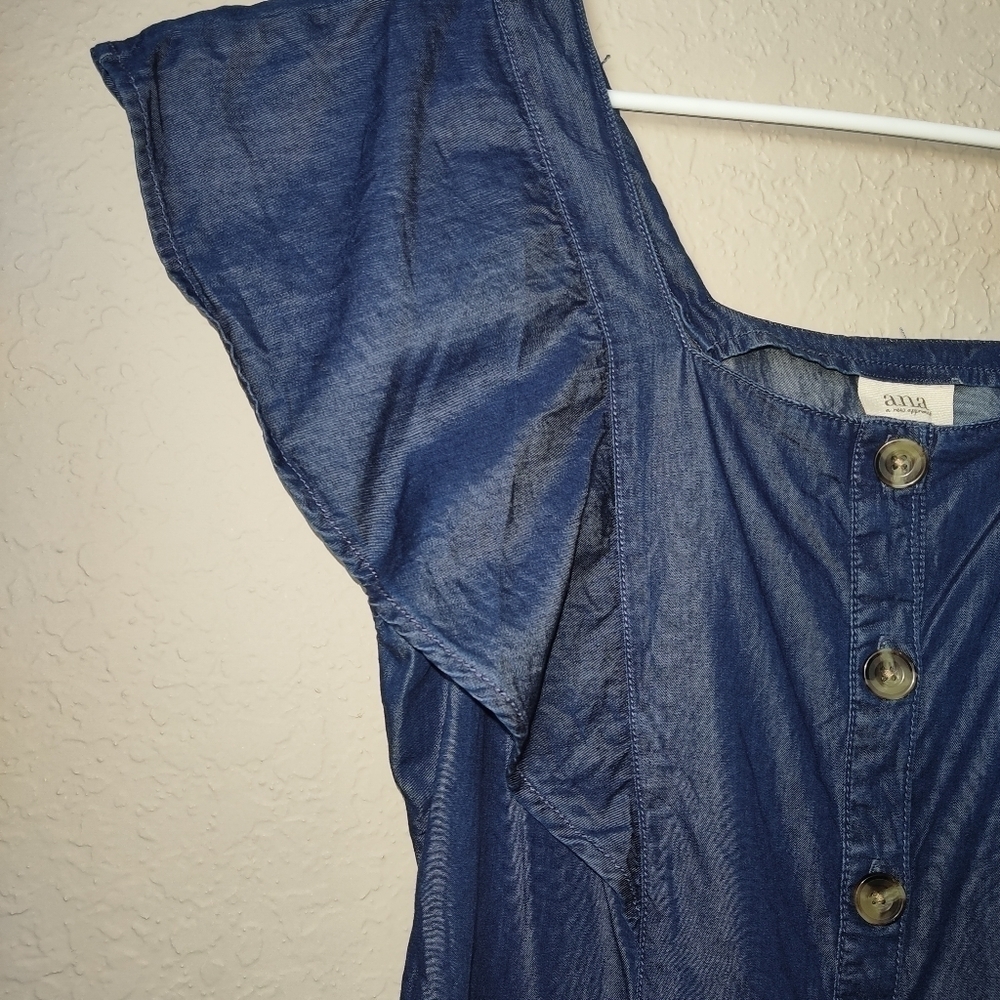 a.n.a Denim Blue Shirt Dress size M - Picture 5 of 10